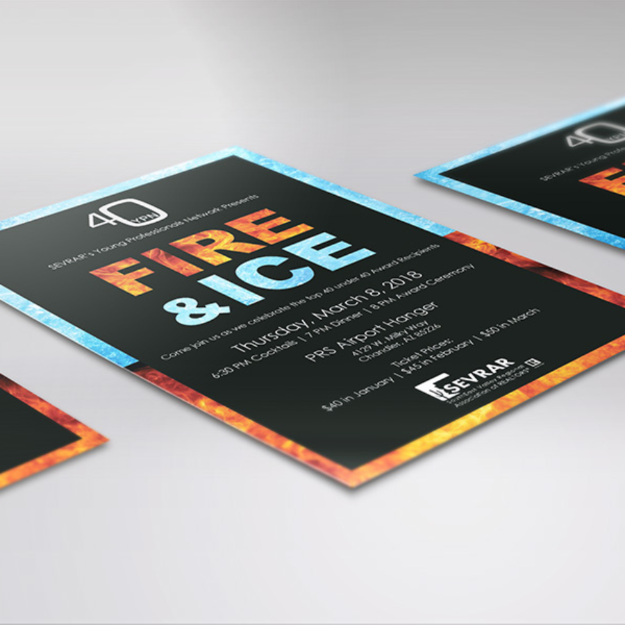 40 Under 40 Fire and Ice Invitation