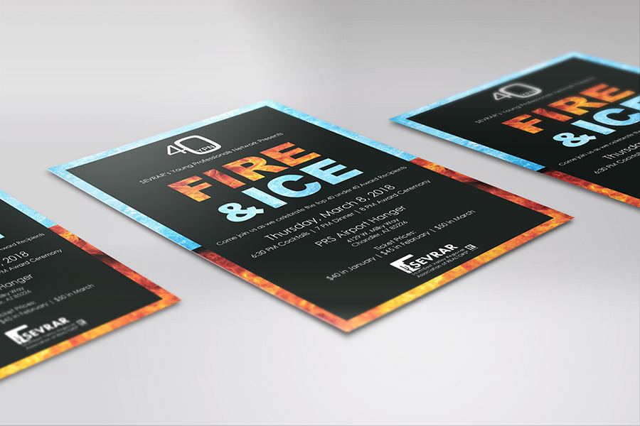 40 Under 40 Fire and Ice Invitation